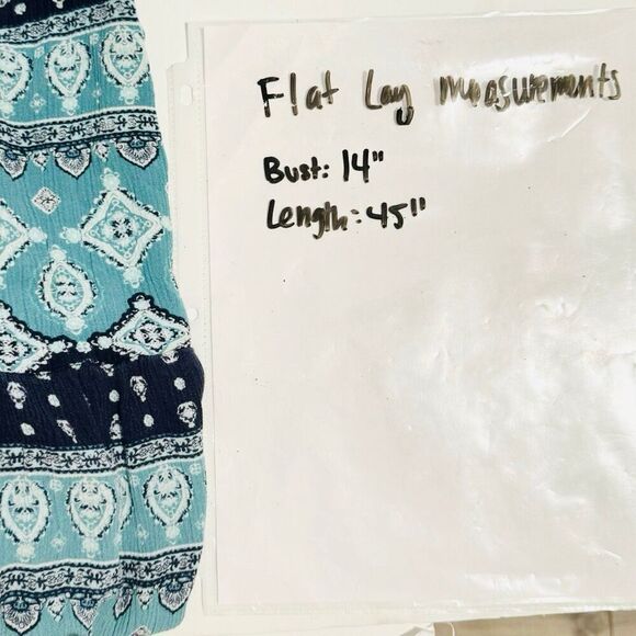 Pink Republic Smocked-Back Woven Maxi Dress Patterned Juniors Size Medium - Picture 9 of 9